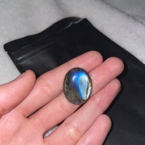 Iridescent Labradorite Palm Stone - Blue Flash